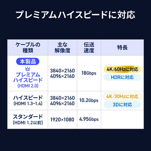 USB Type C HDMI 変換ケーブル（1m・4K60Hz・USB-C・HDMI・変換・単方向通信・Thunderbolt 4/3・DPAltモード・ブラック）