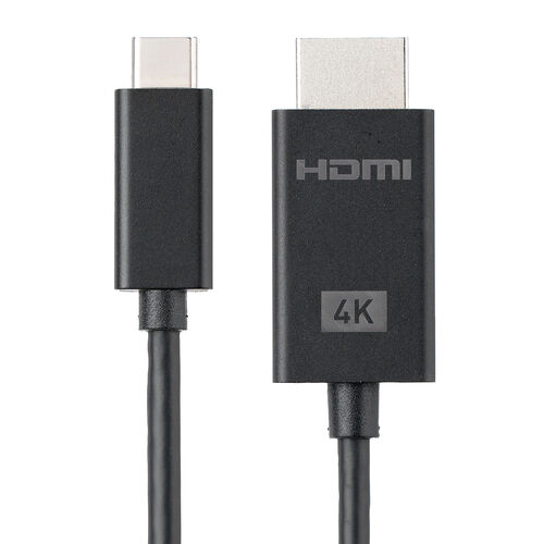 USB Type C HDMI 変換ケーブル（2m・4K60Hz・USB-C・HDMI・変換・単方向通信・Thunderbolt 4/3・DPAltモード・ブラック）