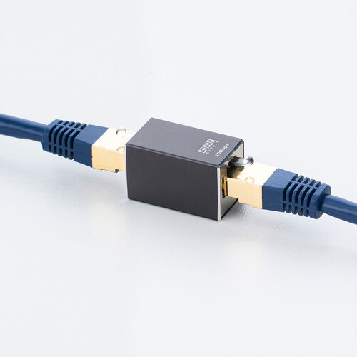 LAN中継アダプタ（RJ-45中継アダプタ・CAT7対応・10Gbps・PoE/PoE+/PoE++・UTP/STP）
