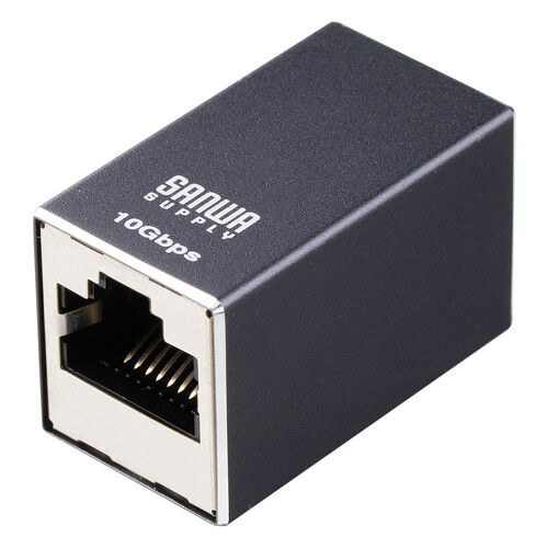 LAN中継アダプタ（RJ-45中継アダプタ・CAT7対応・10Gbps・PoE/PoE+/PoE++・UTP/STP）