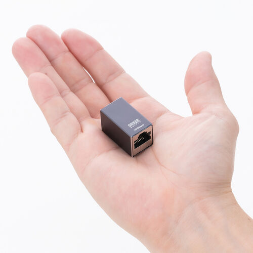 LAN中継アダプタ（RJ-45中継アダプタ・CAT7対応・10Gbps・PoE/PoE+/PoE++・UTP/STP）