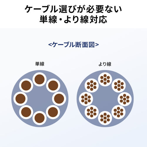 RJ-45コネクタ（CAT6A/CAT6/CAT5e兼用・への字ラッチ・ケーブル透過式・貫通型・単線・より線）