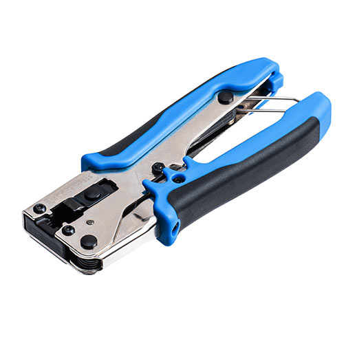 かしめ工具（LAN・カテゴリー6・カテゴリー5e・ケーブル透過式対応・コンパクト・単線・より線）