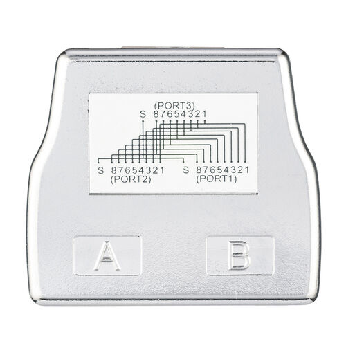 LANケーブル2分岐アダプタ（配線共有タイプ・延長配線用・RJ45コネクタ・CAT5e・STPケーブル対応）