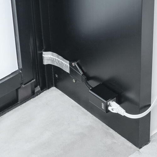 すきま用LANケーブル（カテゴリ5e・44cm・両面テープ・木ネジ・取付・窓・ドア・フラットケーブル）