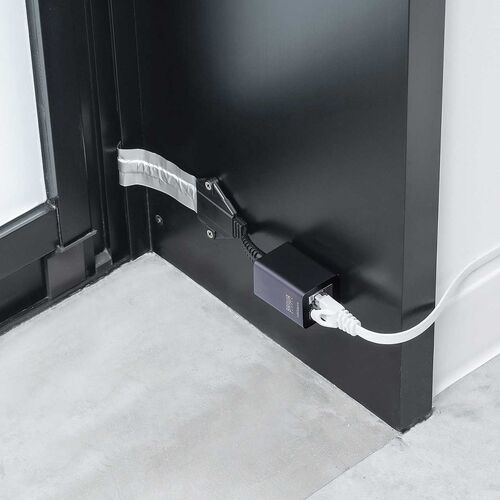 すきま用LANケーブル（カテゴリ6A・44cm・両面テープ・木ネジ・取付・窓・ドア・フラットケーブル）