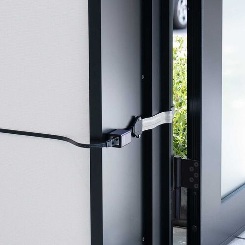 すきま用LANケーブル（カテゴリ6A・44cm・両面テープ・木ネジ・取付・窓・ドア・フラットケーブル）