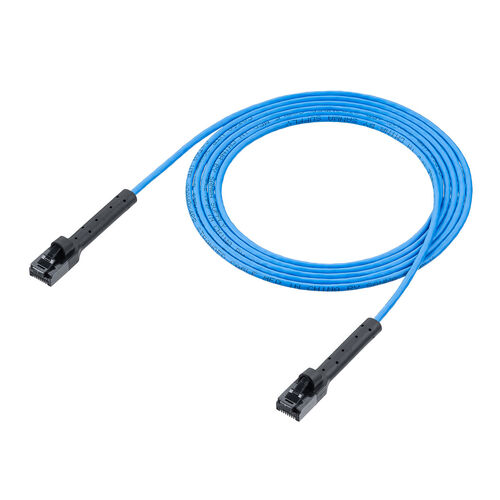 LANケーブル（カテゴリ6A・コネクタ曲げ固定・ツメ折れ防止・上下左右固定・コネクタ屈曲・フレキシブル・2m・ブルー）