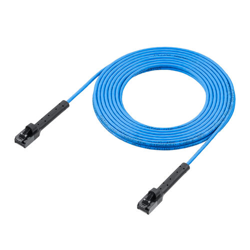 LANケーブル（カテゴリ6A・コネクタ曲げ固定・ツメ折れ防止・上下左右固定・コネクタ屈曲・フレキシブル・3m・ブルー）