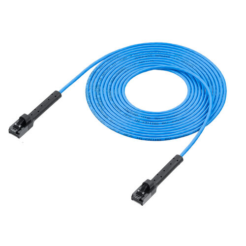 LANケーブル（カテゴリ6A・コネクタ曲げ固定・ツメ折れ防止・上下左右固定・コネクタ屈曲・フレキシブル・5m・ブルー）