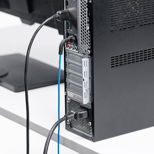 LANケーブル（カテゴリ6A・コネクタ曲げ固定・ツメ折れ防止・上下左右固定・コネクタ屈曲・フレキシブル・5m・ブルー）