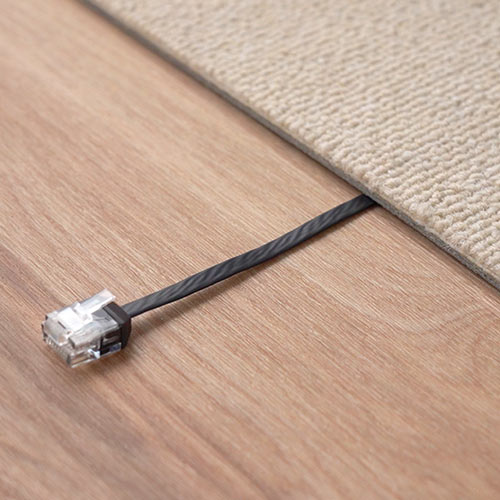 LANケーブル（カテゴリ6A・より線・ストレート・フラット・ブラック・1m）