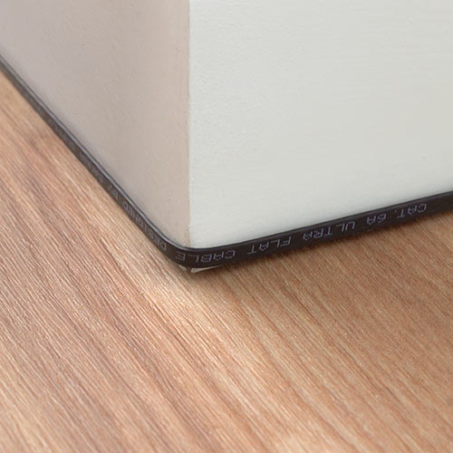 LANケーブル（カテゴリ6A・より線・ストレート・フラット・ブラック・2m）