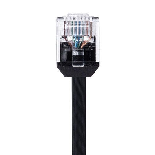 LANケーブル（カテゴリ6A・より線・ストレート・フラット・ブラック・3m）