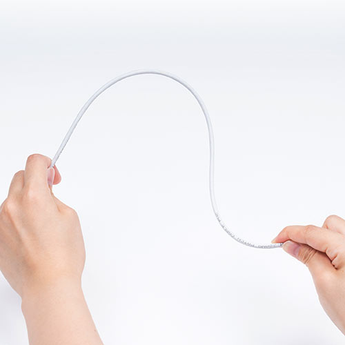 LANケーブル 抗菌LANケーブル カテゴリ6A スリム 細径 より線 ツメ折れ防止 3m