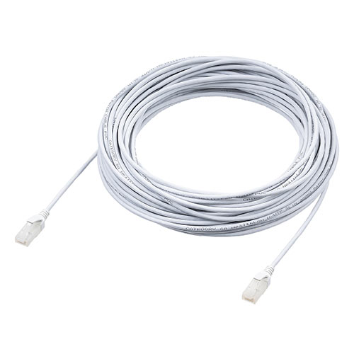 LANケーブル 抗菌LANケーブル カテゴリ6A スリム 細径 より線 ツメ折れ防止 10m