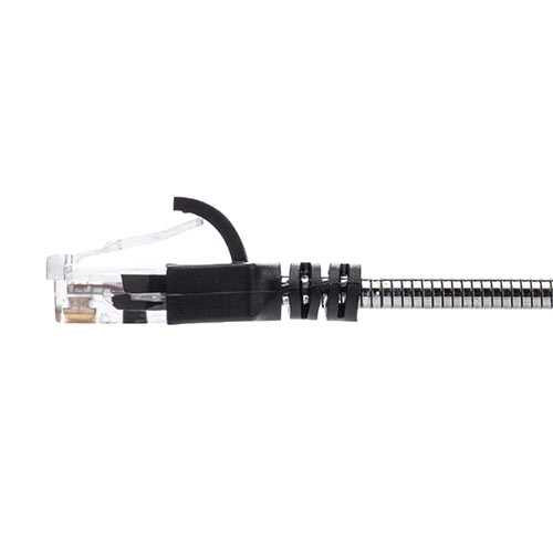 防鼠LANケーブル（CAT6A・カテゴリ6A・1m・金属製外皮・ねずみ・ペット対策・ツメ折れ防止カバー・やわらかい・シルバー）