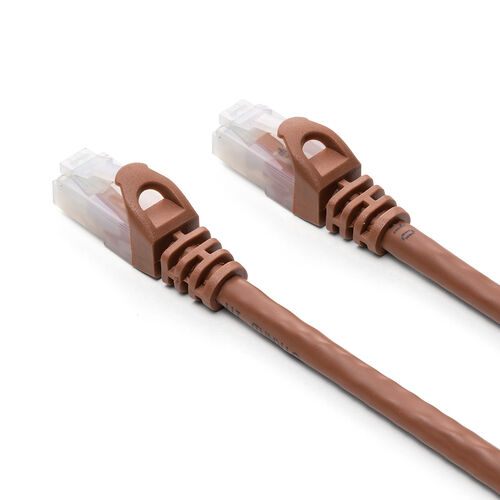 ツメ折れ防止LANケーブル（カテゴリ6A・2m・柔らか爪タイプ・爪折れ防止カバー・PoE対応・ブラウン）
