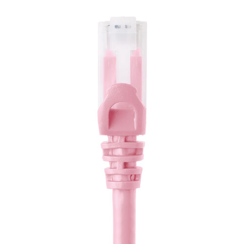 ツメ折れ防止LANケーブル（カテゴリ6A・2m・柔らか爪タイプ・爪折れ防止カバー・PoE対応・ピンク）