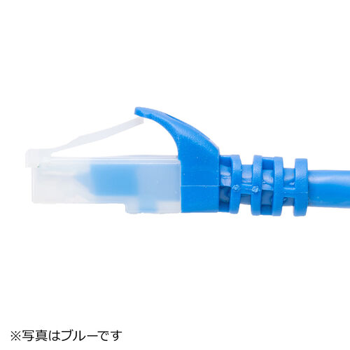 ツメ折れ防止LANケーブル（カテゴリ6A・3m・柔らか爪タイプ・爪折れ防止カバー・PoE対応・ブラウン）