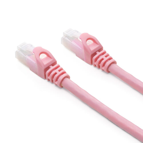 ツメ折れ防止LANケーブル（カテゴリ6A・5m・柔らか爪タイプ・爪折れ防止カバー・PoE対応・ピンク）