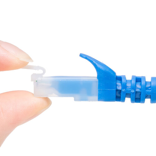 ツメ折れ防止LANケーブル（カテゴリ6A・10m・柔らか爪タイプ・爪折れ防止カバー・PoE対応・ブルー）