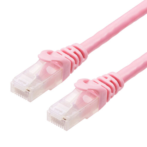ツメ折れ防止LANケーブル（カテゴリ6A・10m・柔らか爪タイプ・爪折れ防止カバー・PoE対応・ピンク）