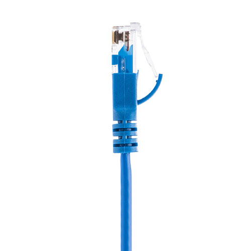 ツメ折れ防止CAT6A細径LANケーブル（カテゴリ6A・5m・爪折れ防止カバー・やわらかい・ブルー）