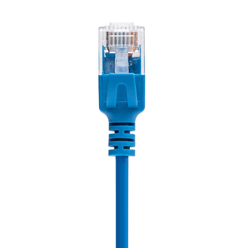 ツメ折れ防止CAT6A細径LANケーブル（カテゴリ6A・10m・爪折れ防止カバー・やわらかい・ブルー）