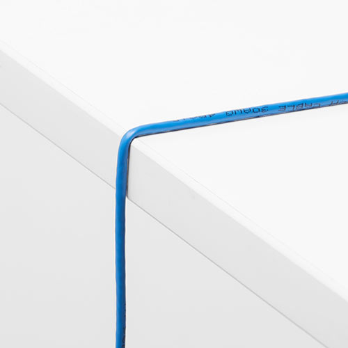 ツメ折れ防止CAT6A細径LANケーブル（カテゴリ6A・10m・爪折れ防止カバー・やわらかい・ブルー）