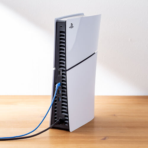 カテゴリ6A（コネクタ回転LANケーブル・10m・360°回転・L字・RJ45・コネクタ・難燃規格CM規格適合・ブルー）