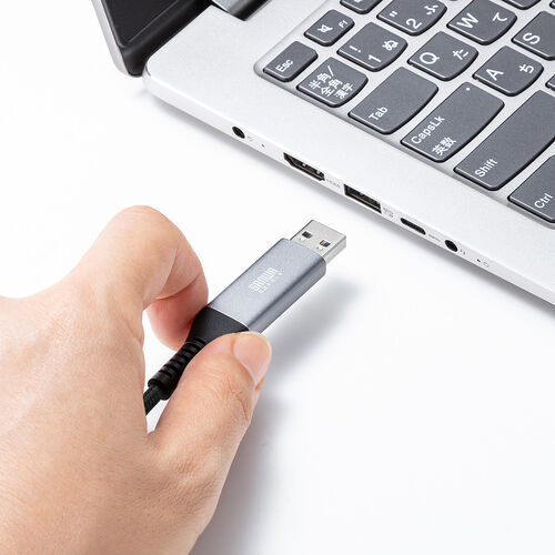 USB A LAN変換ケーブル（2m・カテゴリ6・1Gbps・ギガビット・A to LAN・MACアドレスパススルー対応・ビデオ通話・動画視聴）