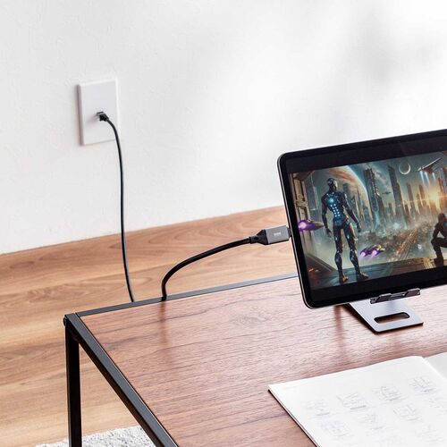 タイプC-LAN変換ケーブル（3m・カテ6・1Gbps・ギガビット・CtoLAN・アダプタ不要・MACアドレスパススルー・ビデオ通話・ゲーム・変換・有線・apple・macアドレス） LAN6KC03