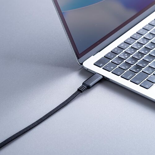 USB Type-C LAN変換ケーブル（カテゴリ6・1Gbps・ギガビット・1m ・磁石でまとまる・フラットケーブル・ドライバ不要・MACアドレスパススルー対応）