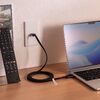 USB Type-C LAN変換ケーブル（カテゴリ6・1Gbps・ギガビット・2m・磁石でまとまる・フラットケーブル・ドライバ不要・MACアドレスパススルー対応）