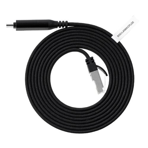 USB Type-C LAN変換ケーブル（カテゴリ6・1Gbps・ギガビット・2m・磁石でまとまる・フラットケーブル・ドライバ不要・MACアドレスパススルー対応）