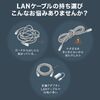 USB Type-C LAN変換ケーブル（カテゴリ6・1Gbps・ギガビット・2m・磁石でまとまる・フラットケーブル・ドライバ不要・MACアドレスパススルー対応）