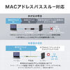USB Type-C LAN変換ケーブル（2m・カテゴリ6・1Gbps・ギガビット・C to LAN・への字ラッチ・スリム・メッシュ・MACアドレスパススルー対応・ビデオ通話・ゲーム）