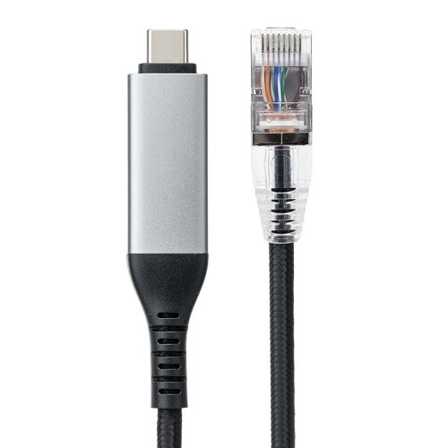USB Type-C LAN変換ケーブル（3m・カテゴリ6・1Gbps・ギガビット・C to LAN・への字ラッチ・スリム・メッシュ・MACアドレスパススルー対応・ビデオ通話・ゲーム）