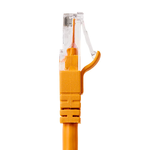ツメ折れ防止カテゴリ6LANケーブル（より線・ストレート・オレンジ・5m）