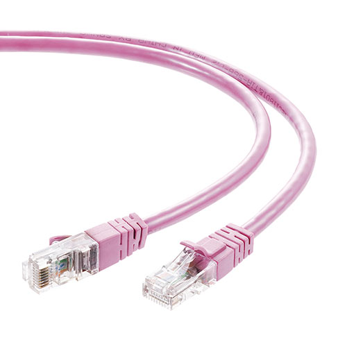 ツメ折れ防止カテゴリ6LANケーブル（より線・ストレート・ピンク・10m）