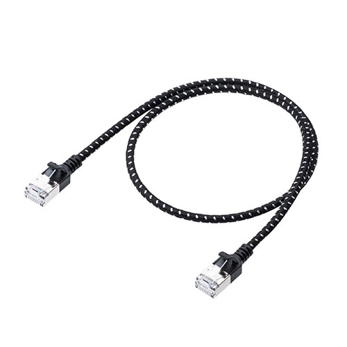 LANケーブル（CAT7・メッシュ・スリム・伝送速度10Gbps・伝送