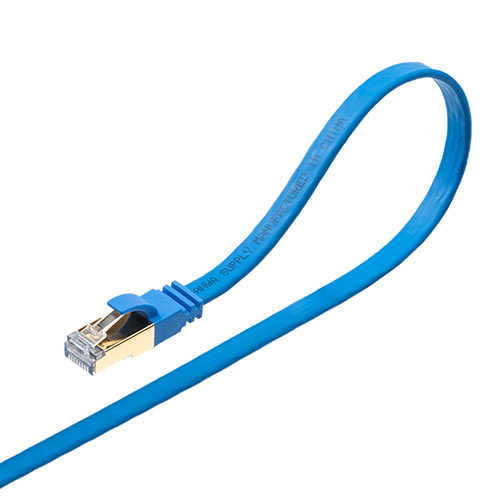 LANケーブル（カテ8・カテゴリー8・CAT8・40Gbps・2000MHz・フラット・エイリアンクロストーク・50cm）