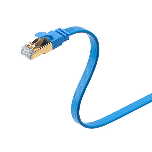 LANケーブル（カテ8・カテゴリー8・CAT8・40Gbps・2000MHz・フラット・エイリアンクロストーク・50cm）