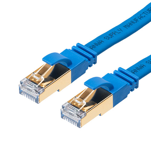 LANケーブル（カテ8・カテゴリー8・CAT8・40Gbps・2000MHz・フラット・エイリアンクロストーク・50cm）