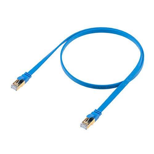 LANケーブル（カテ8・カテゴリー8・CAT8・40Gbps・2000MHz・フラット・エイリアンクロストーク・50cm）