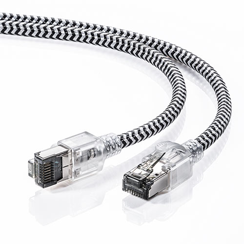 LANケーブル（カテ8・カテゴリ8・CAT8・40Gbps・2000MHz・より線・メッシュ・スリム・ツメ折れ防止・3m）