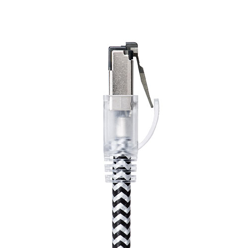 LANケーブル（カテ8・カテゴリ8・CAT8・40Gbps・2000MHz・より線・メッシュ・スリム・ツメ折れ防止・5m）