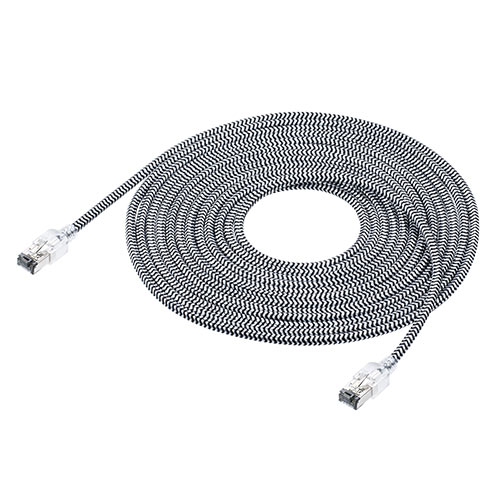 LANケーブル（カテ8・カテゴリ8・CAT8・40Gbps・2000MHz・より線・メッシュ・スリム・ツメ折れ防止・5m）