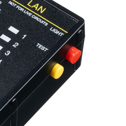 LANテスター（PoEチェッカー機能・RJ-45・RJ-11・親機/子機脱着可・マグネット取付け・LED表示・LEDライト内蔵・9V乾電池・電池残量LED）
